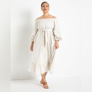 ELOQUII Linen Day Dress